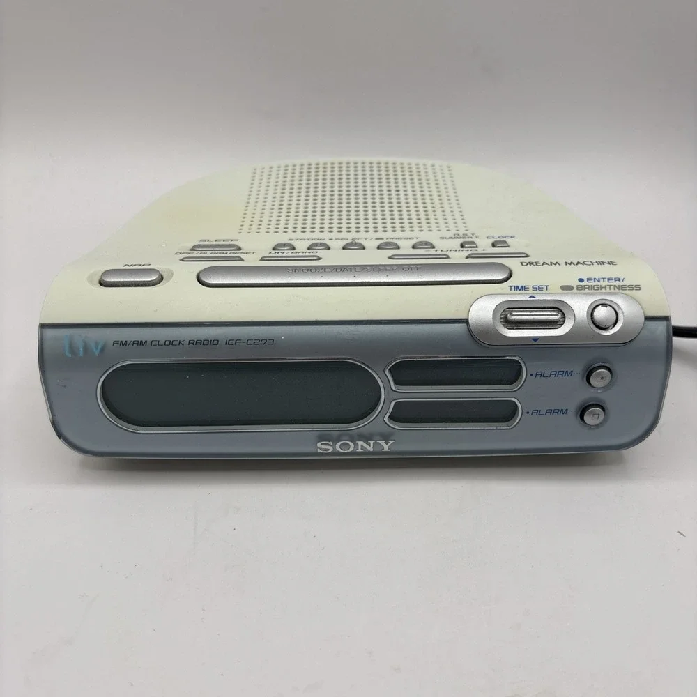 Sony ICF-C273 LIV Dream Machine Dual‎ Alarm Clock AM/FM Radio WORKS GREAT!
